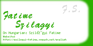 fatime szilagyi business card